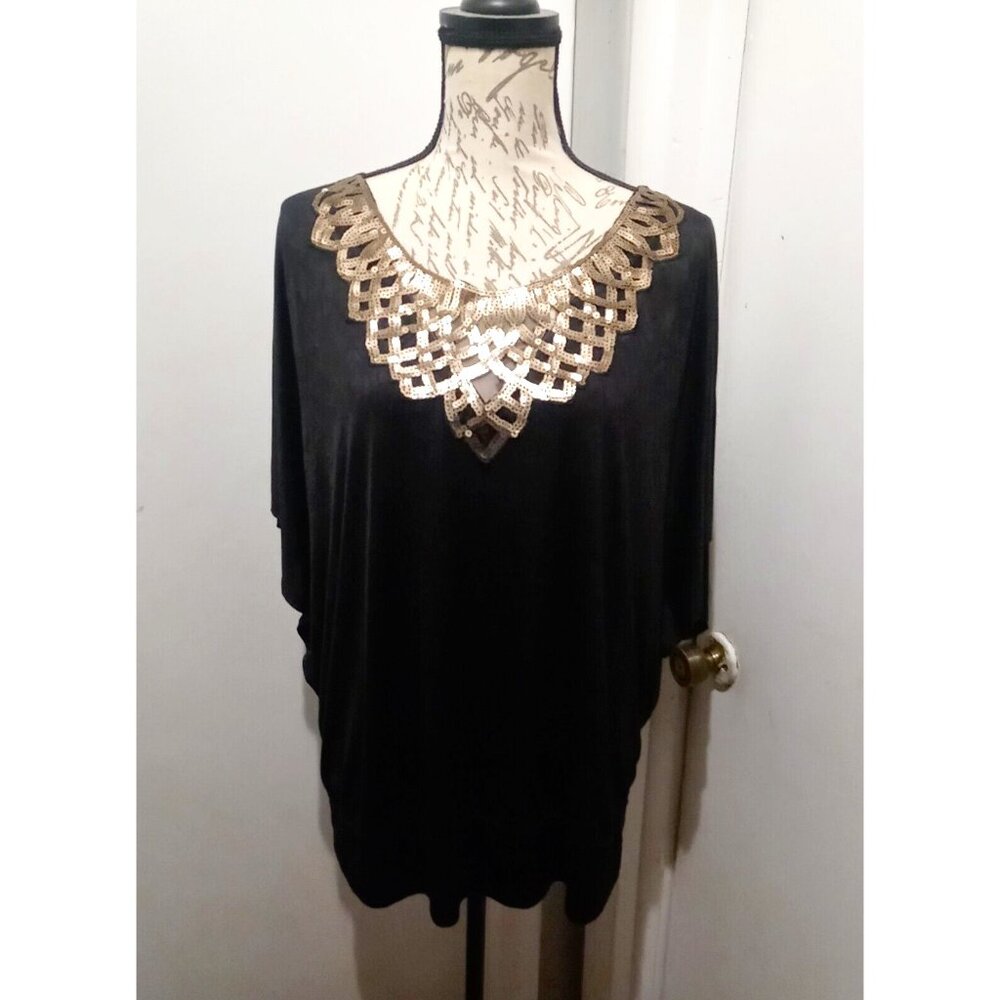 Heartsoul Black Silky top Size 2X